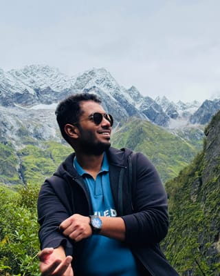 Mohd. Ashhar outdoors in the mountains